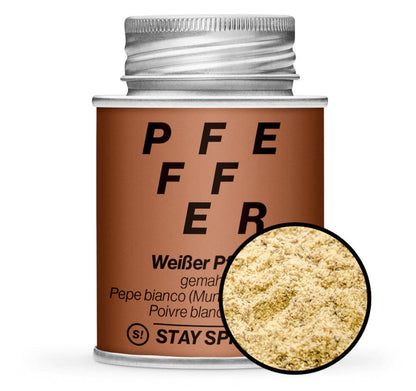 Weisser Pfeffer gemahlen Muntok - Braune Gewürzdose von STAY SPICED ! bei Chefkoch-Gewürze
