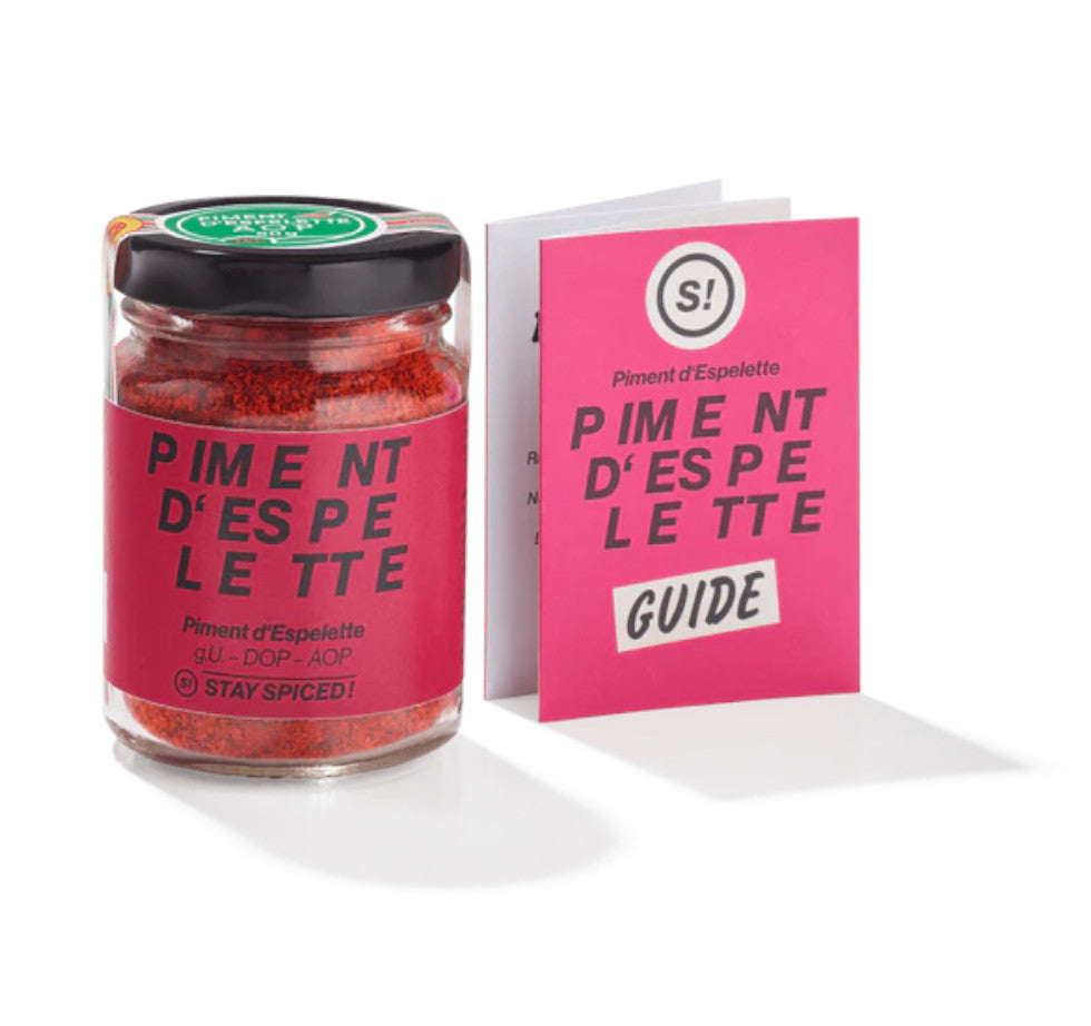 Piment d'Espelette - Glasdose, Verpackung und Guide von STAY SPICED!