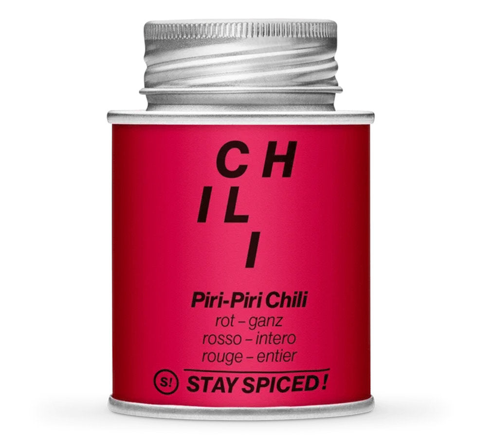 Piri-Piri Chili ganz rot - Geschlossene Rot Gewürzdose von STAY SPICED !