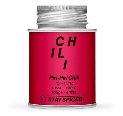 Piri-Piri Chili ganz rot - Geschlossene Rot Gewürzdose von STAY SPICED !