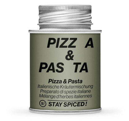 Pizza & Pasta Kräuter - Geschlossene hellgrüne Gewürzdose von STAY SPICED!