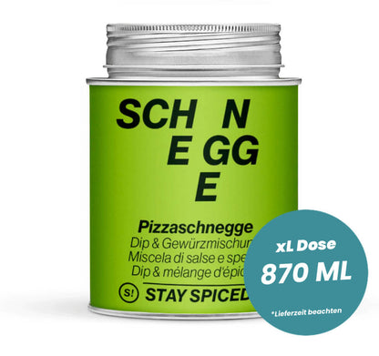 Pizzaschnegge Gewürzsalz in der grossen XL-Dose (870ml) von STAY SPICED!.