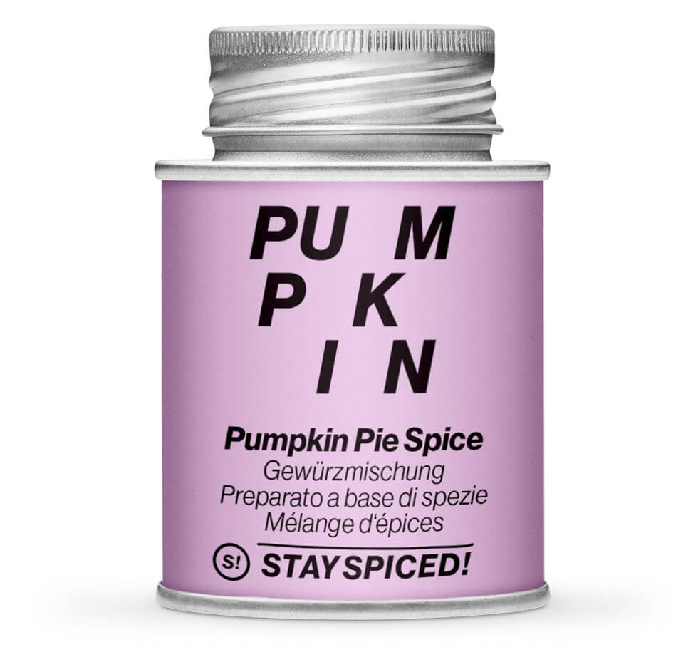 Pumpkin Pie Spice Gewürzmischung - Geschlossene pinke Gewürzdose von STAY SPICED