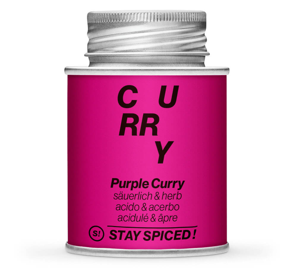 Purple Curry - Geschlossene Lila Gewürzdose von STAY SPICED!