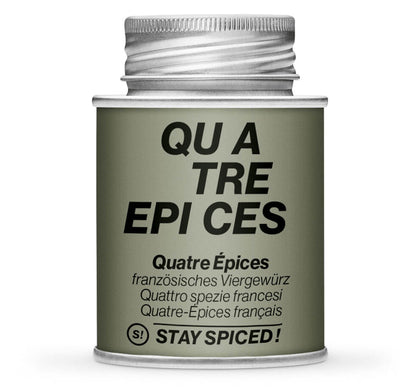 Quatre Epices Viergewürz - Geschlossene graue Gewürzdose von STAY SPICED