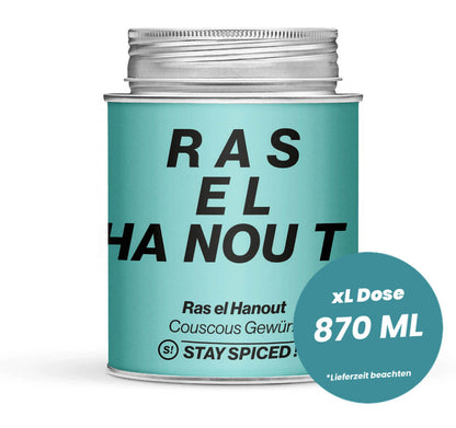 Ras el Hanout in der grossen XL-Dose (870ml) von STAY SPICED