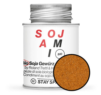 Roland Trettl Sojami Mediterran - Weisse Gewürzdose mit kleiner runder Gewürz-Vorschau von STAY SPICED! bei Chefkoch-Gewürze
