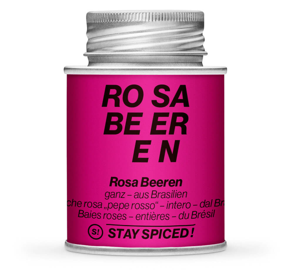 Rosa Beeren ganz - Geschlossene Pink Gewürzdose von STAY SPICED !