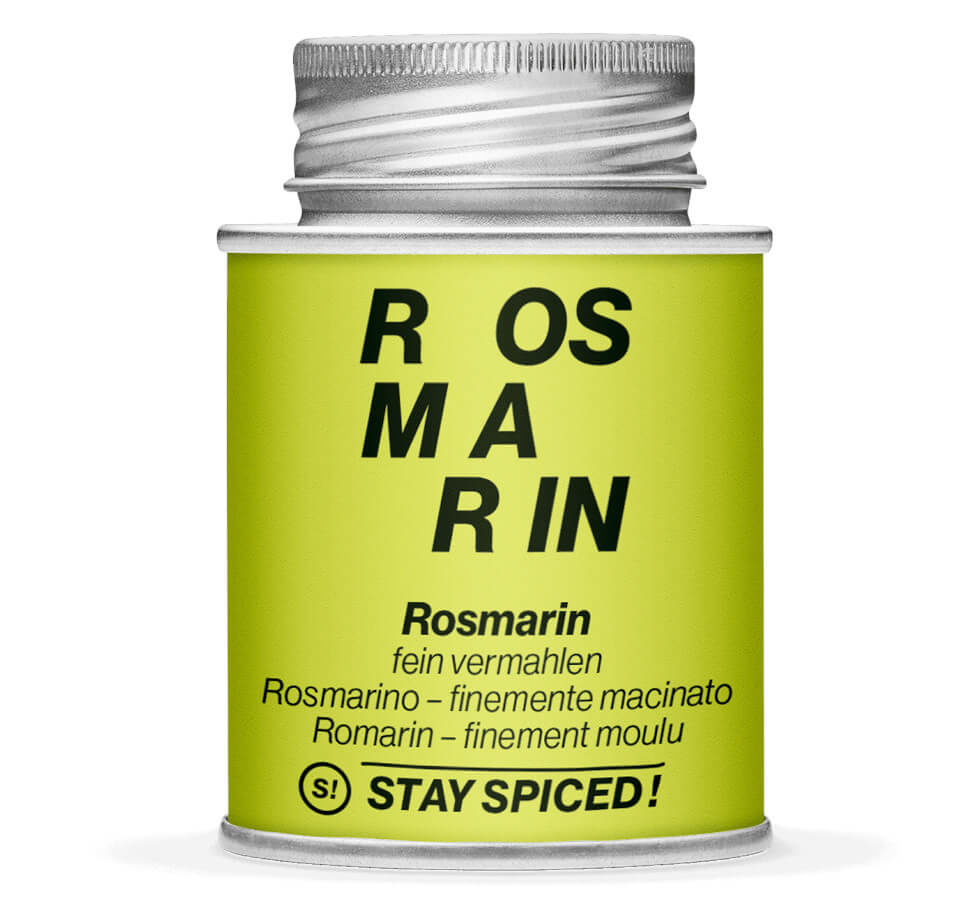 Rosmarin fein gemahlen - Geschlossene Hellgrün Gewürzdose von STAY SPICED!