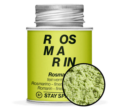 Rosmarin fein gemahlen - Hellgrün Gewürzdose mit Gewürz-Vorschau von STAY SPICED! bei Chefkoch-Gewürze