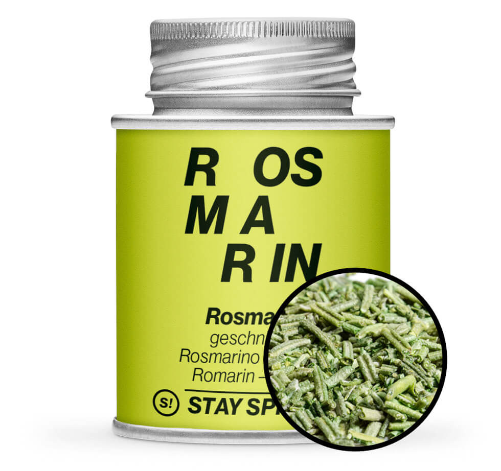 Rosmarin geschnitten - Hellgrün Gewürzdose mit Gewürz-Vorschau von STAY SPICED! bei Chefkoch-Gewürze