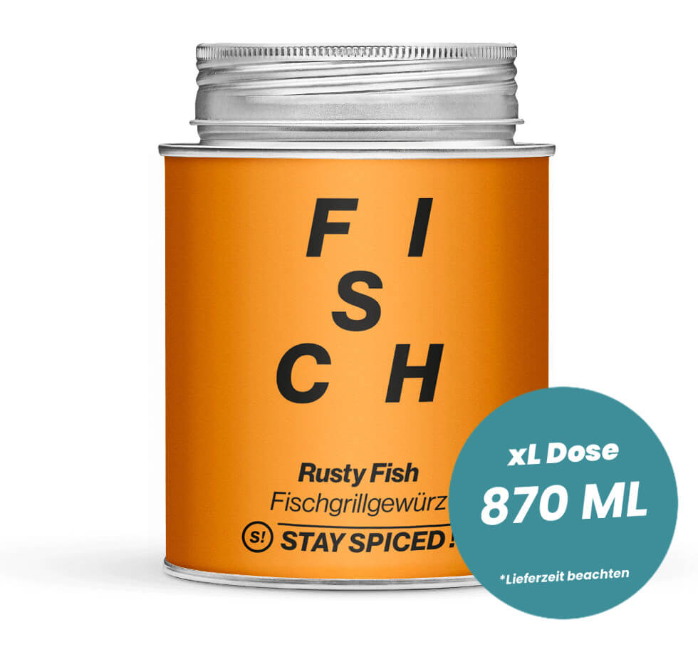 Rusty Fish Grillgewürz in der grossen XL-Dose (870ml) von STAY SPICED!