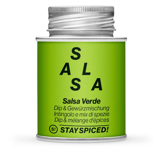 Salsa Verde - Dip & Gewürzmischung - Geschlossene grüne Gewürzdose von STAY SPICED