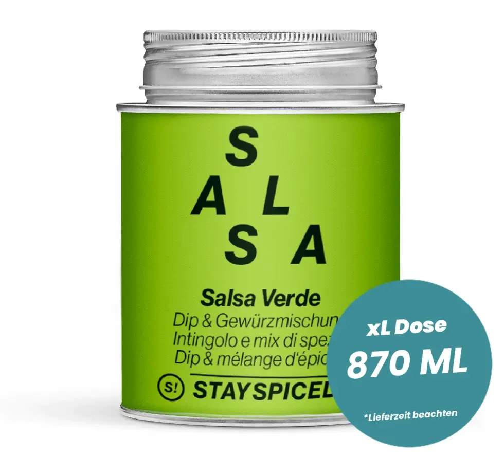 Salsa Verde - Dip & Gewürzmischung in der grossen XL-Dose (870ml) von STAY SPICED