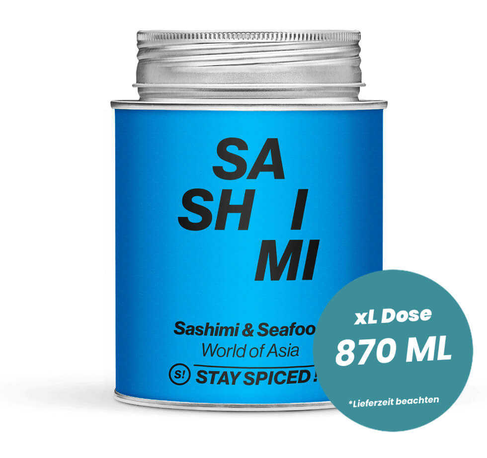 World of Asia - Sashimi & Seafood in der grossen XL-Dose (870ml) von STAY SPICED!