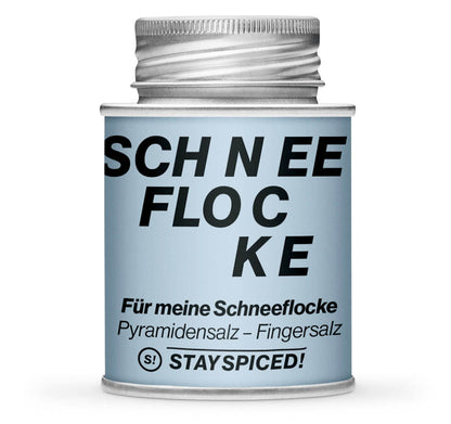 Schneeflocke Pyramidensalz - Geschlossene Hellblau Gewürzdose von STAY SPICED