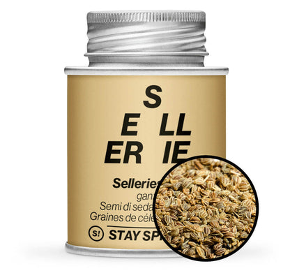 Selleriesaat ganz - Hellbraun Gewürzdose mit Gewürz-Vorschau von STAY SPICED! bei Chefkoch-Gewürze