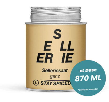 Selleriesaat ganz in der grossen XL-Dose (870ml) von STAY SPICED!.