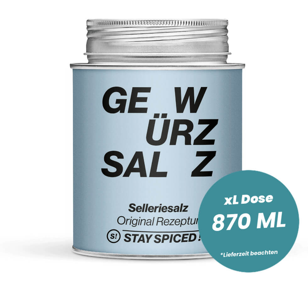 Selleriesalz in der grossen XL-Dose (870ml) von STAY SPICED
