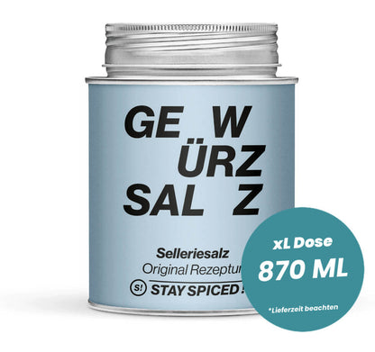 Selleriesalz in der grossen XL-Dose (870ml) von STAY SPICED