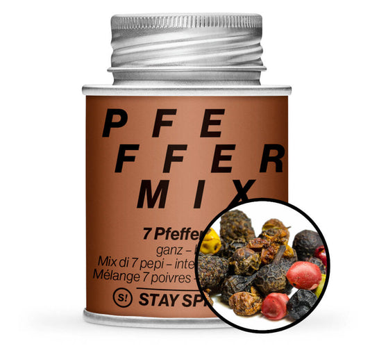7 Pfeffer Mix ganz - Braun Gewürzdose von STAY SPICED ! bei Chefkoch-Gewürze