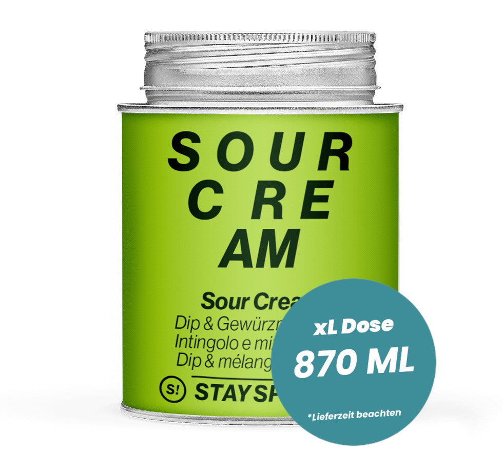 Sour Cream Gewürz in der grossen XL-Dose (870ml) von STAY SPICED!