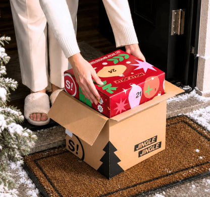 STAY SPICED! Gewürz Adventskalender Deluxe wird aus einem Versandkarton genommen