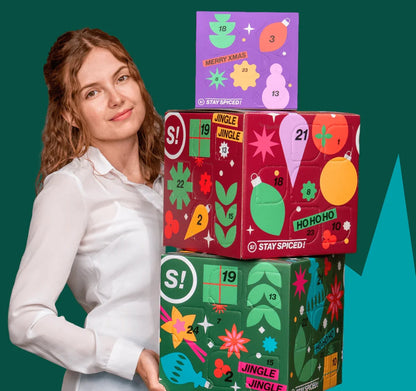 STAY SPICED! Adventskalender Pure zusammen mit Deluxe und Mini Gewürz Adventskalender
