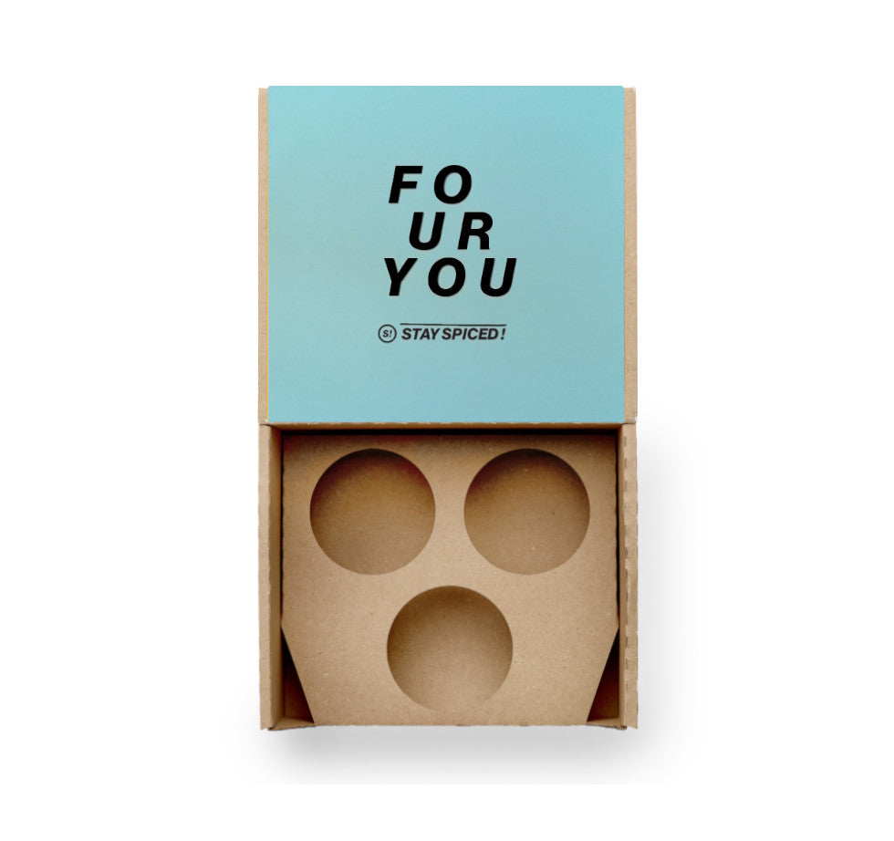 Four you Geschenkset für 3 Dosen von Chefkoch-Gewürze (offene Ansicht, unbestückt)