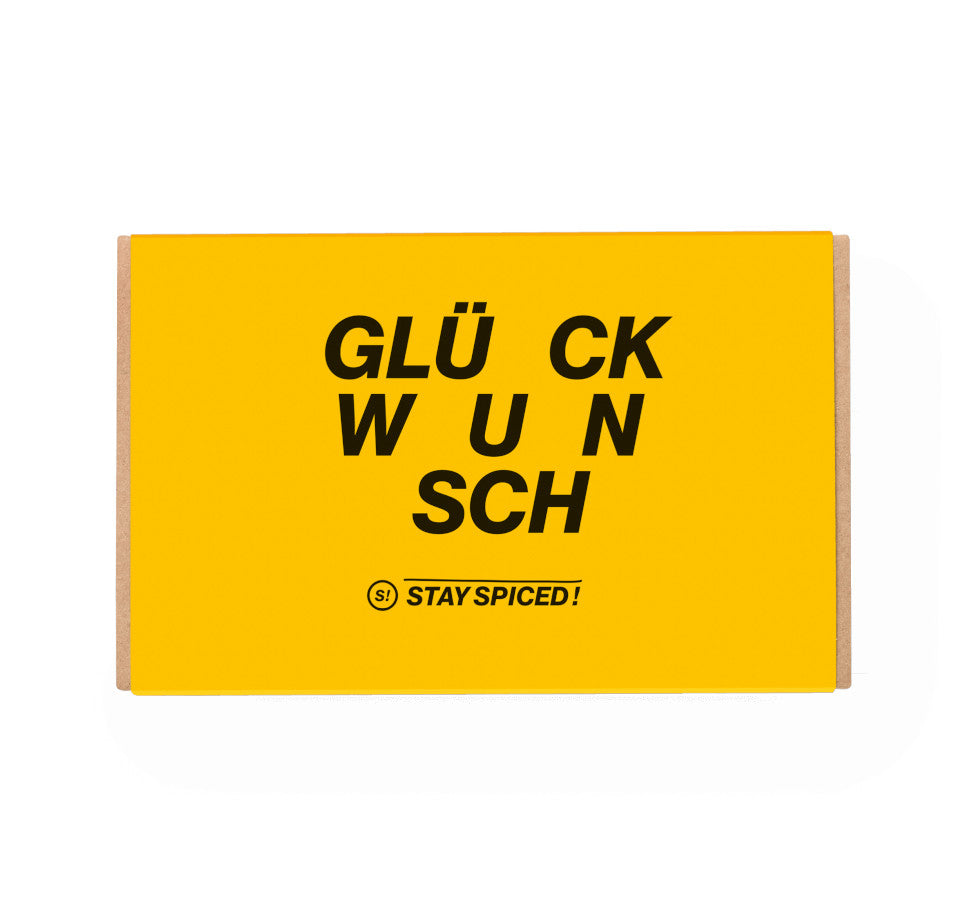 Glückwunsch Gewürzbox Geschenkset für 6 Gewürze von Chefkoch-Gewürze (geschlossene Ansicht)