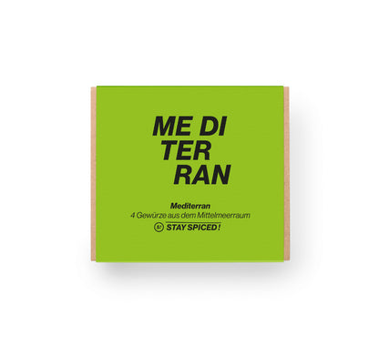 Die edel gestaltete, hellgrüne Mediterran Geschenkbox als ideales Präsent für Liebhaber der südländischen Küche