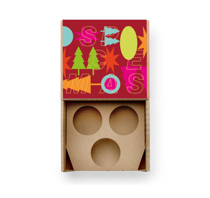 Weihnachten Gewürzbox Xmas Geschenkset für 3 Dosen von Chefkoch-Gewürze (offene Ansicht, unbestückt)