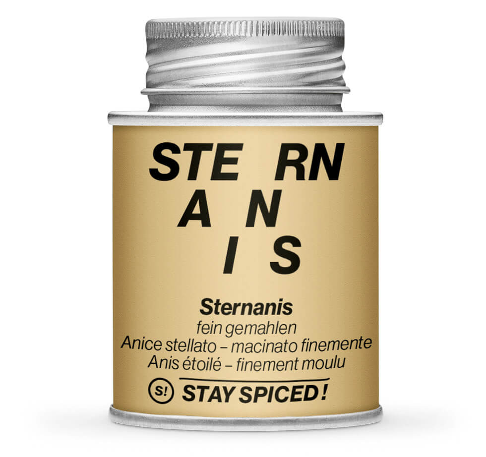 Sternanis gemahlen - Vietnam - Geschlossene Beige Gewürzdose von STAY SPICED!