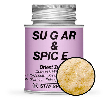 Sugar & Spice Orientalisch - Pinke Gewürzdose mit kleiner runder Gewürz-Vorschau von STAY SPICED! bei Chefkoch-Gewürze