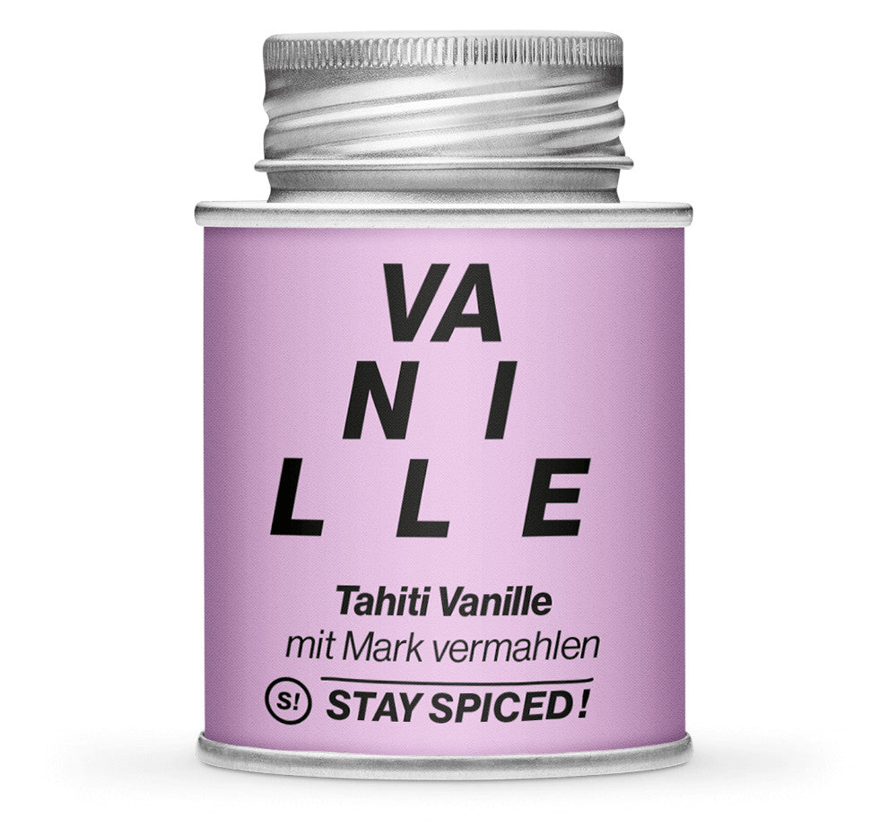Tahiti Vanille gemahlen - Geschlossene lila Gewürzdose von STAY SPICED