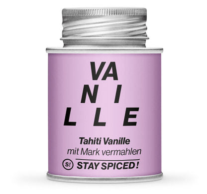 Tahiti Vanille gemahlen - Geschlossene lila Gewürzdose von STAY SPICED
