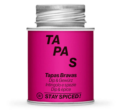 Tapas Bravas - Geschlossene pinke Gewürzdose von STAY SPICED!
