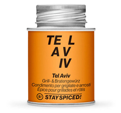 Tel Aviv, Grill- & Bratengewürz - Geschlossene orange Gewürzdose von STAY SPICED