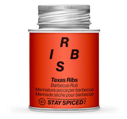 Texas Barbecue Rub - Geschlossene orange Gewürzdose von STAY SPICED