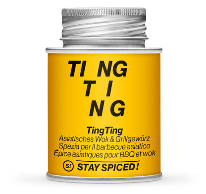 TingTing Asiatisches Grillgewürz - Geschlossene gelbe Gewürzdose von STAY SPICED