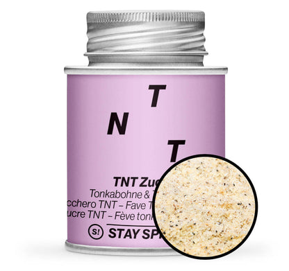 TNT Zucker - Pinke Gewürzdose mit kleiner runder Gewürz-Vorschau von STAY SPICED! bei Chefkoch-Gewürze