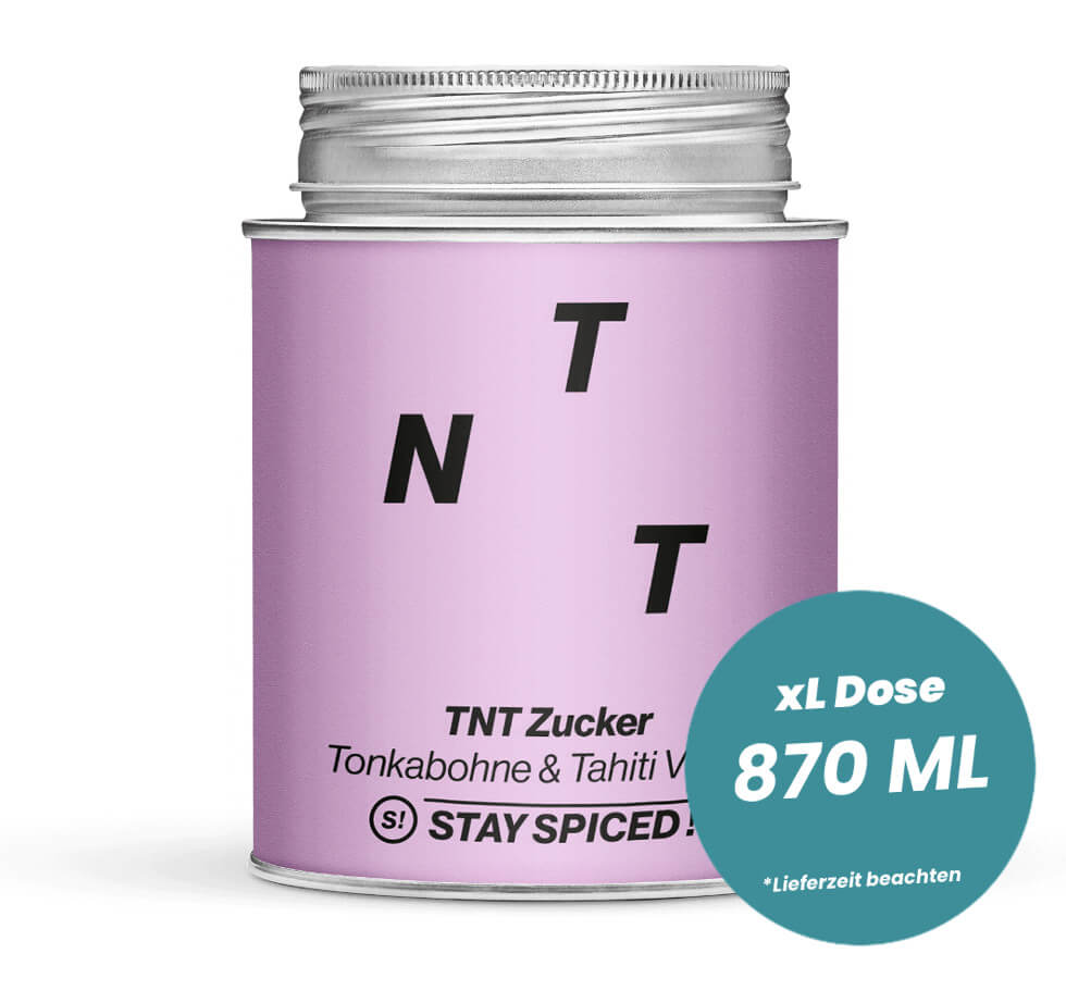 TNT Zucker in der grossen XL-Dose (870ml) von STAY SPICED!