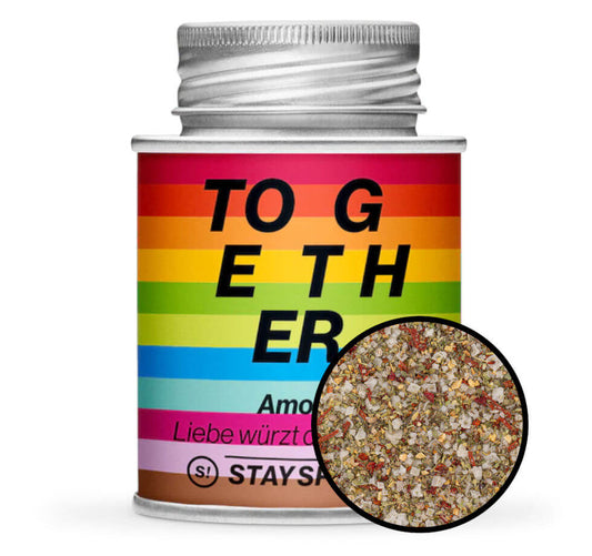 Amore Special Edition Together - Bunte Gewürzdose mit kleiner runder Gewürz-Vorschau von STAY SPICED! bei Chefkoch-Gewürze