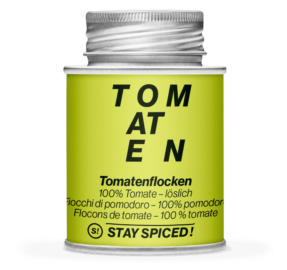 Tomatenflocken - Geschlossene Hellgrün Gewürzdose von STAY SPICED!