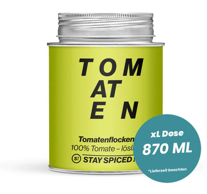 Tomatenflocken in der grossen XL-Dose (870ml) von STAY SPICED!