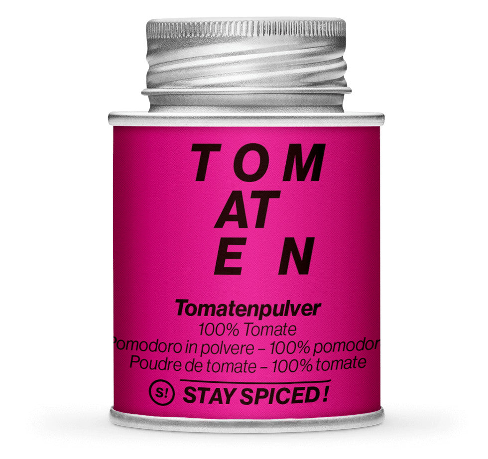 Tomatenpulver sprühgetrocknet - Geschlossene Rot Gewürzdose von STAY SPICED !