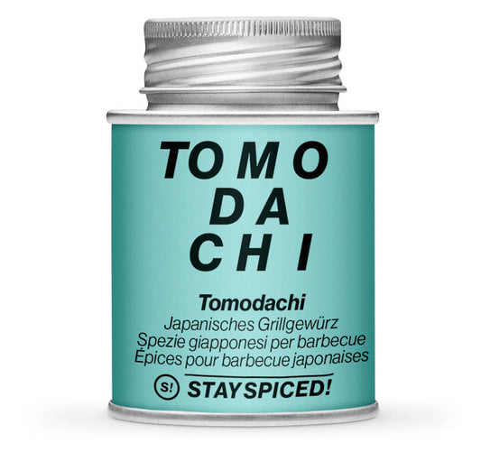 Tomodachi Sesam Topping - Geschlossene hellgrüne Gewürzdose von STAY SPICED