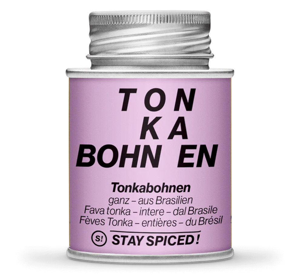Tonkabohnen ganz Brasilien - Geschlossene Lila Gewürzdose von STAY SPICED!