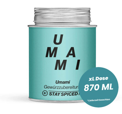 Umami Gewürz in der grossen XL-Dose (870ml) von STAY SPICED!