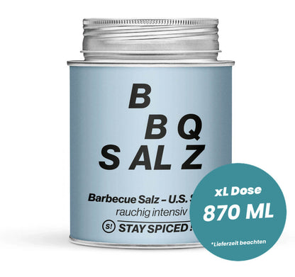 US-Style BBQ Salz in der grossen XL-Dose (870ml) von STAY SPICED!